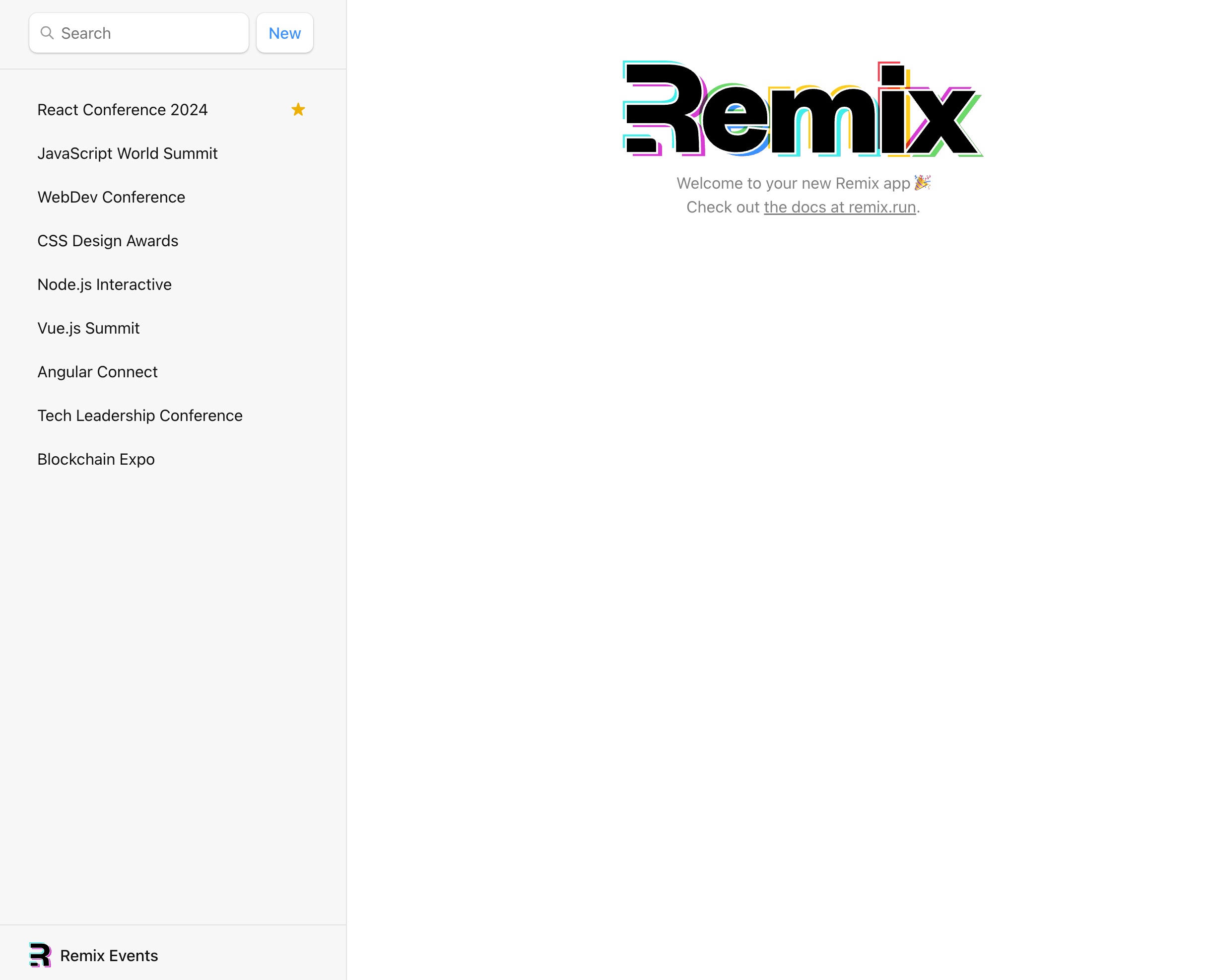 Remix index page
