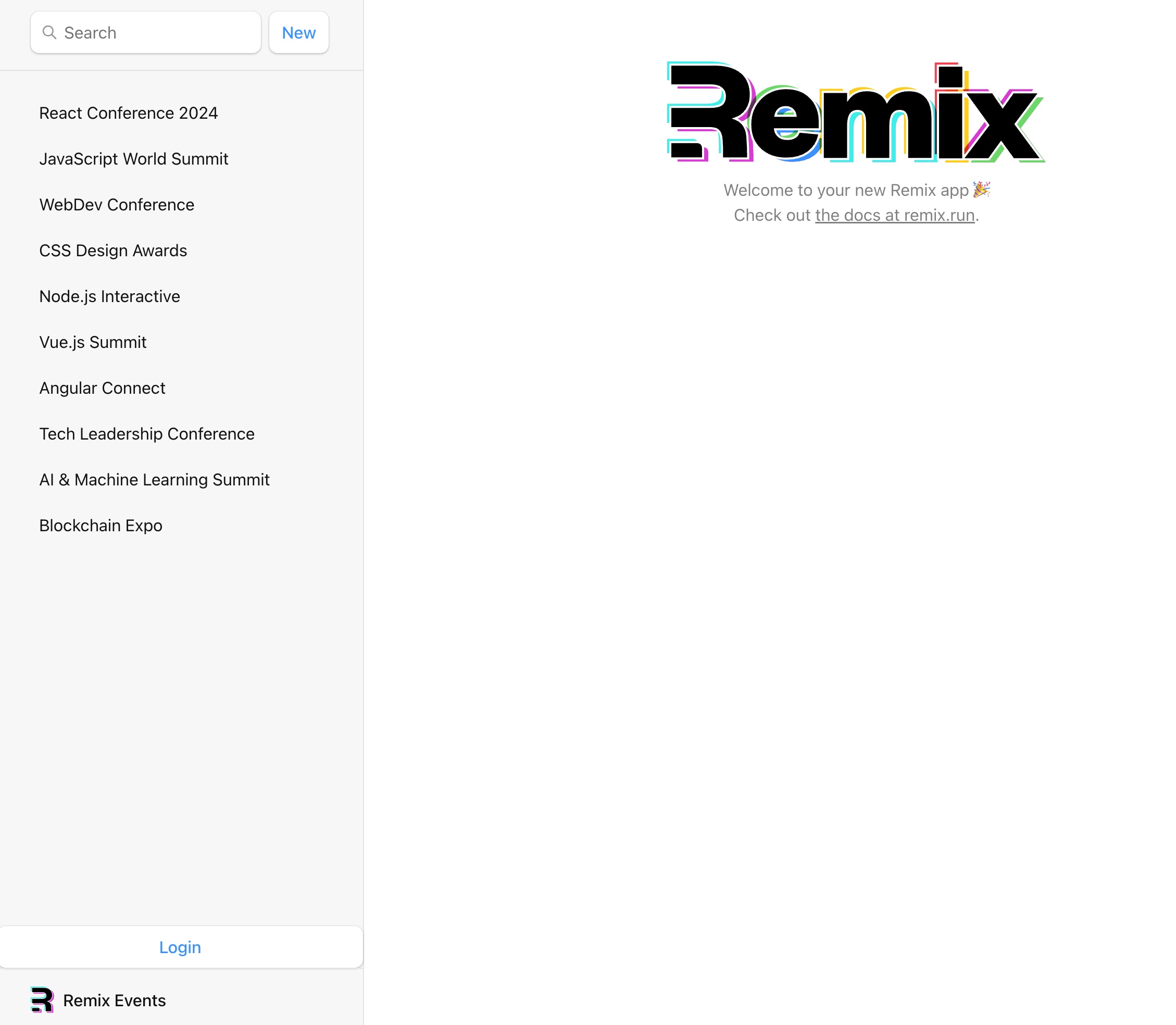 Remix login button