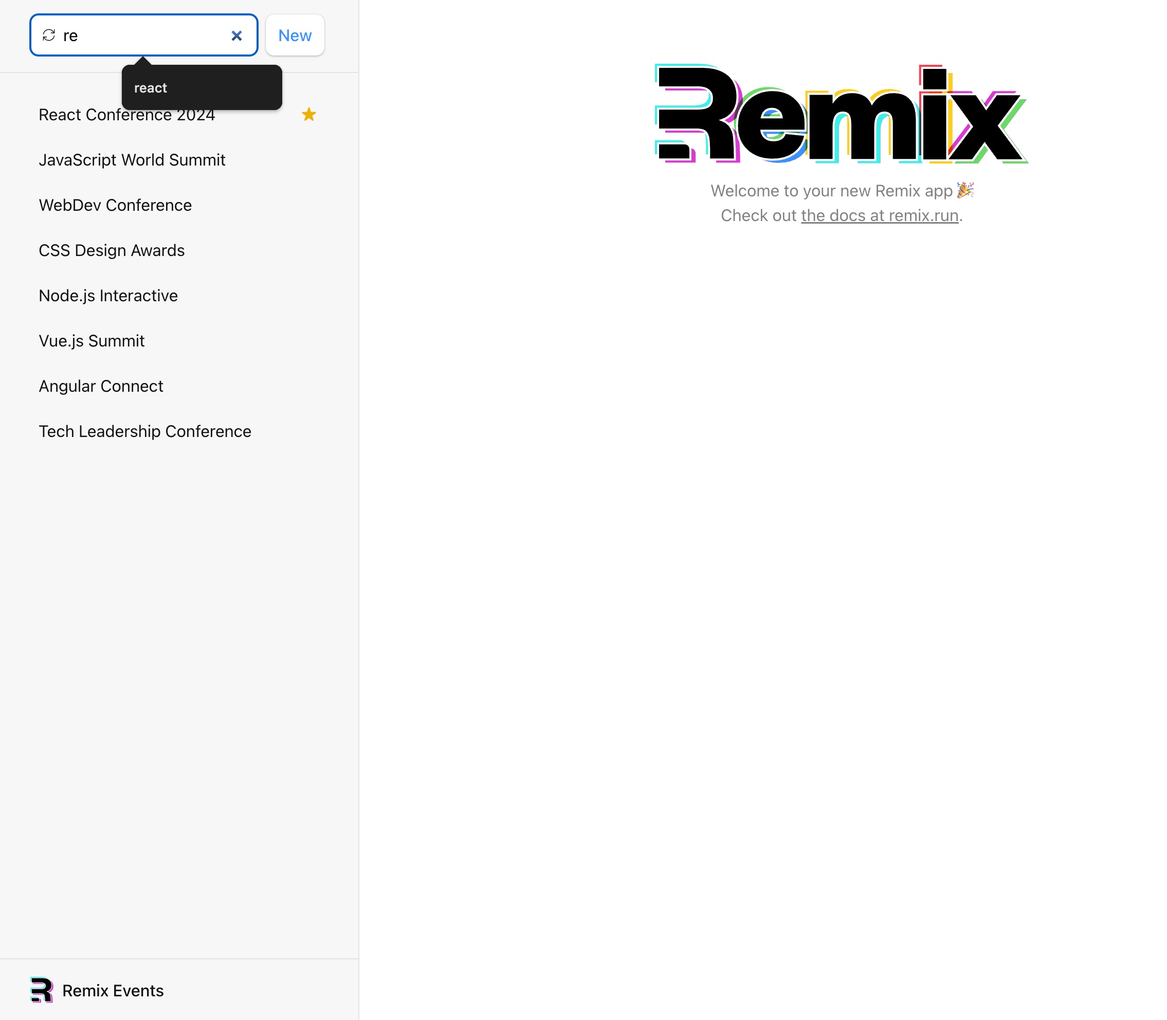 Remix search spinner