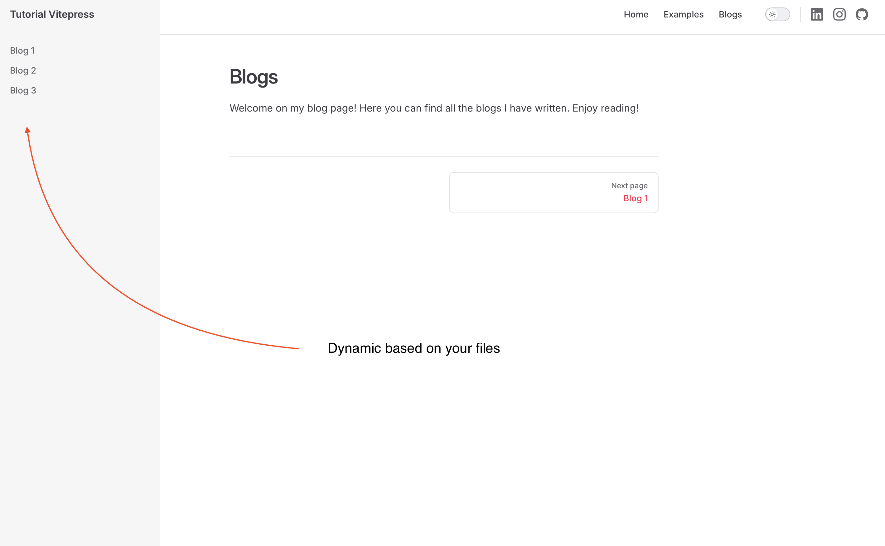 Dynamic sidebar