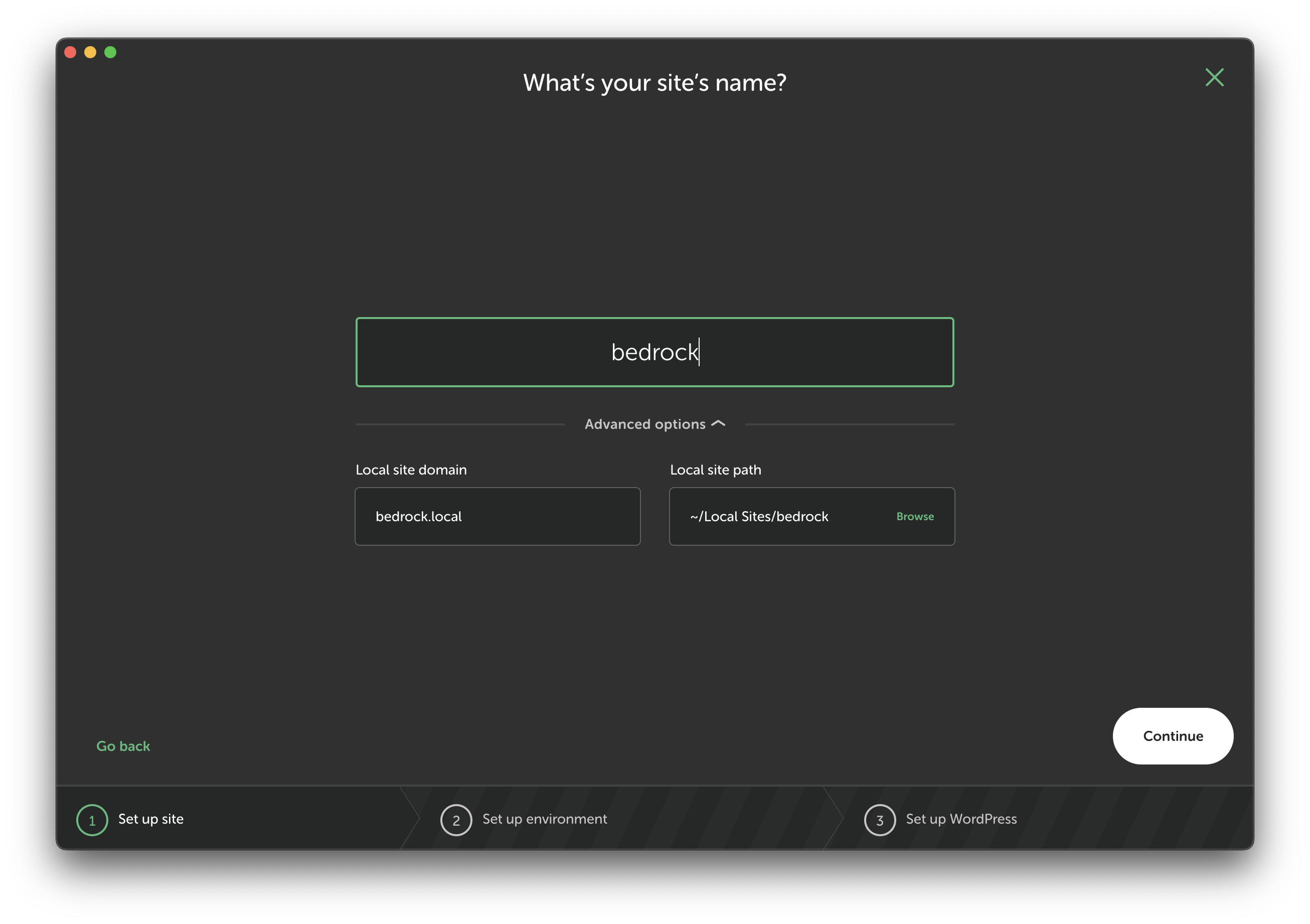 Bedrock setup wordpress